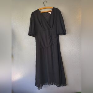 Chelsea28 Black Midi Dress